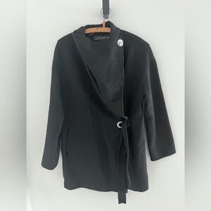 Zara wool blend Elegant Black Women's Coat size small